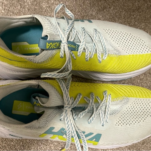 Hoka One One Carbon X3 Running Shoe Billowing Sail Evening Primrose Womens US 9B - Picture 8 of 14